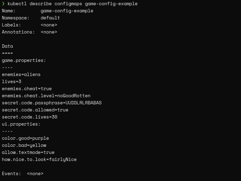 Ejemplo de configuración de juego