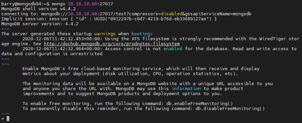 MongoDB Docker Compose 6.1 - conexiones externas