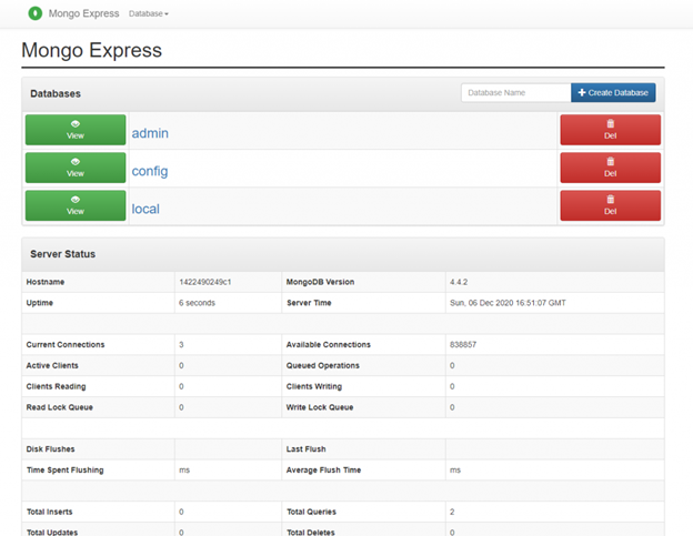 MongoDB Docker 9.3 - Monitorización de Mongo Express