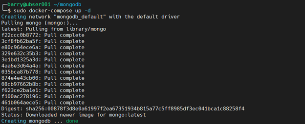 MongoDB Docker 7.3 - recrear el contenedor Mongo