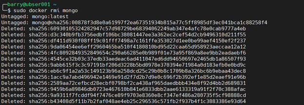 MongoDB Docker 7.1 - eliminar la imagen de Mongo