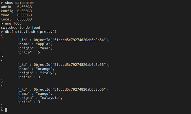 MongoDB Docker 7.5 - mostrar base de datos