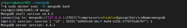 MongoDB Docker 7.4 - verificar el contenedor de Mongo