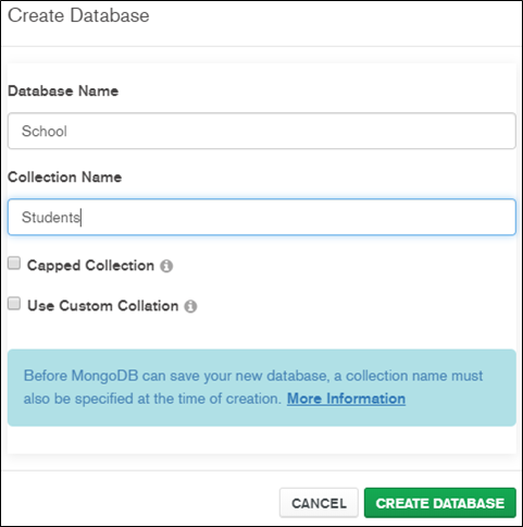 Crea base de datos