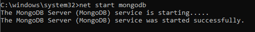 Comienza servidor MongoDB