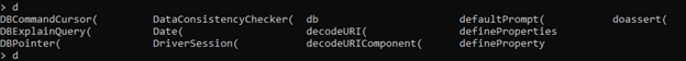 Atajos de teclado en la shell de MongoDB.