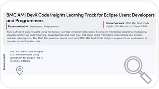 BMC AMI DevX Code Insights
 Training Track