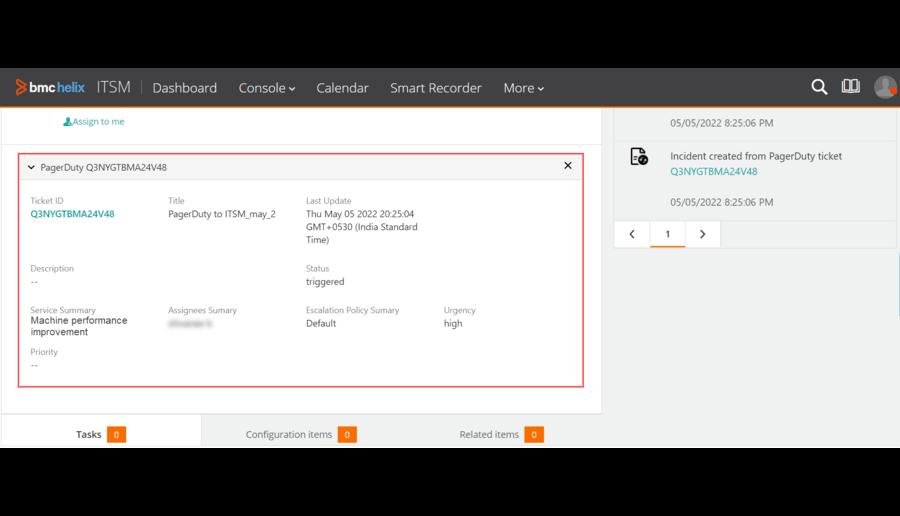  Synchronize BMC Helix ITSM incidents with PagerDuty incidents via BMC Helix iPaaS