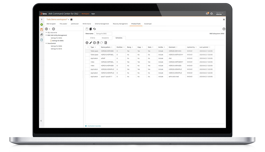 Secure web-based UI with BMC AMI Command Center for Db2