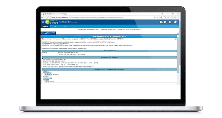 Strobe reporting and analytics interface