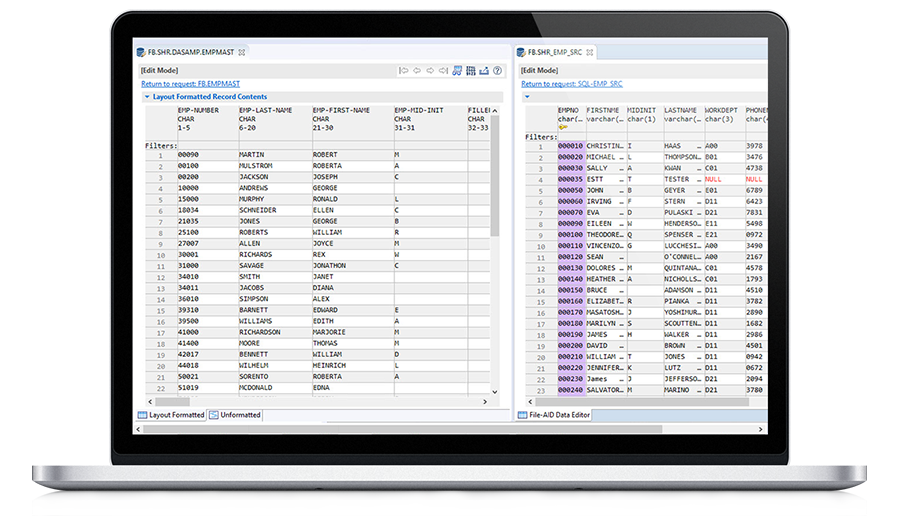 Leverage a single data editor